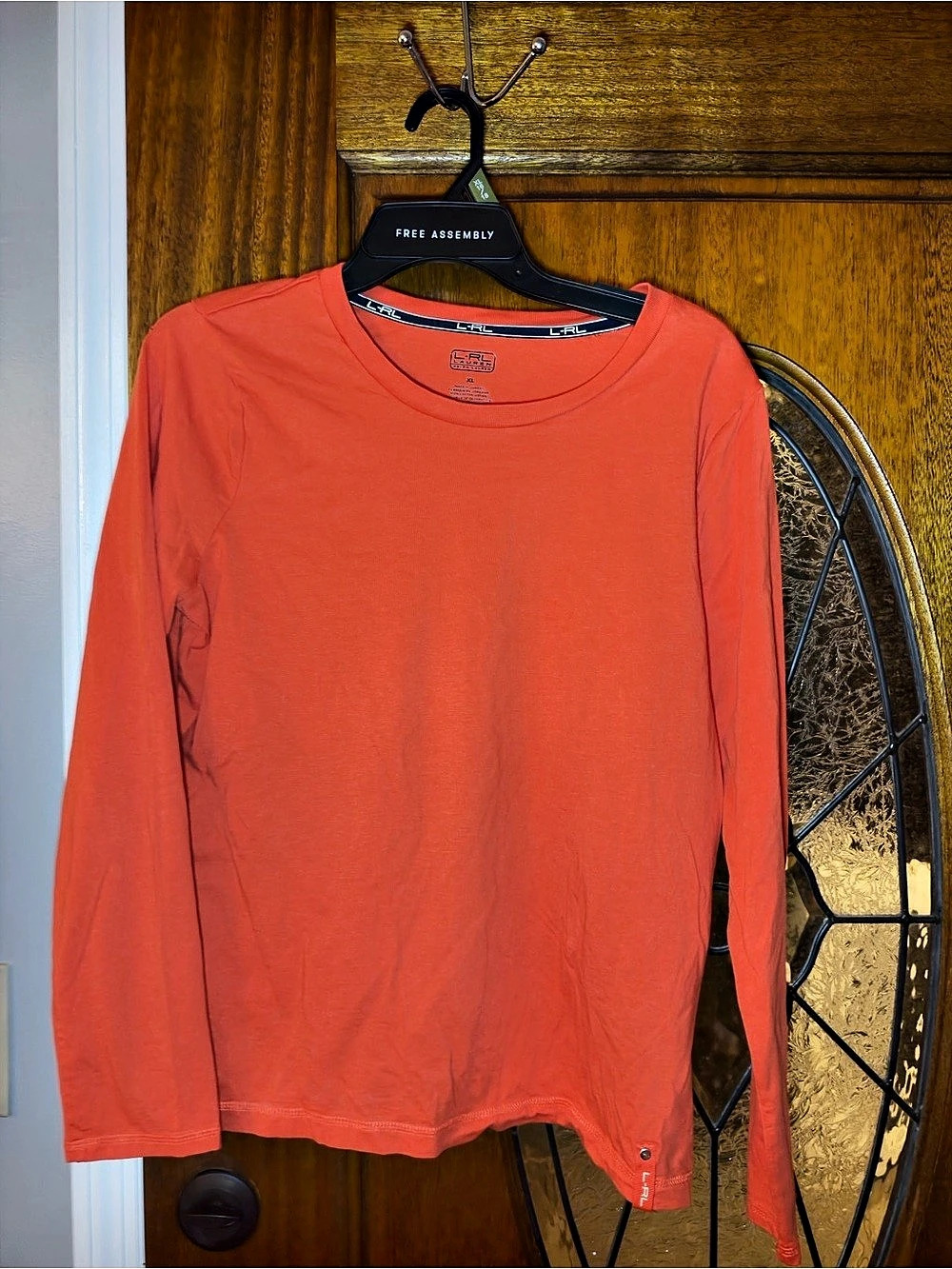Lauren Ralph Lauren LRL Cotton Long Sleeve Tee Orange XL